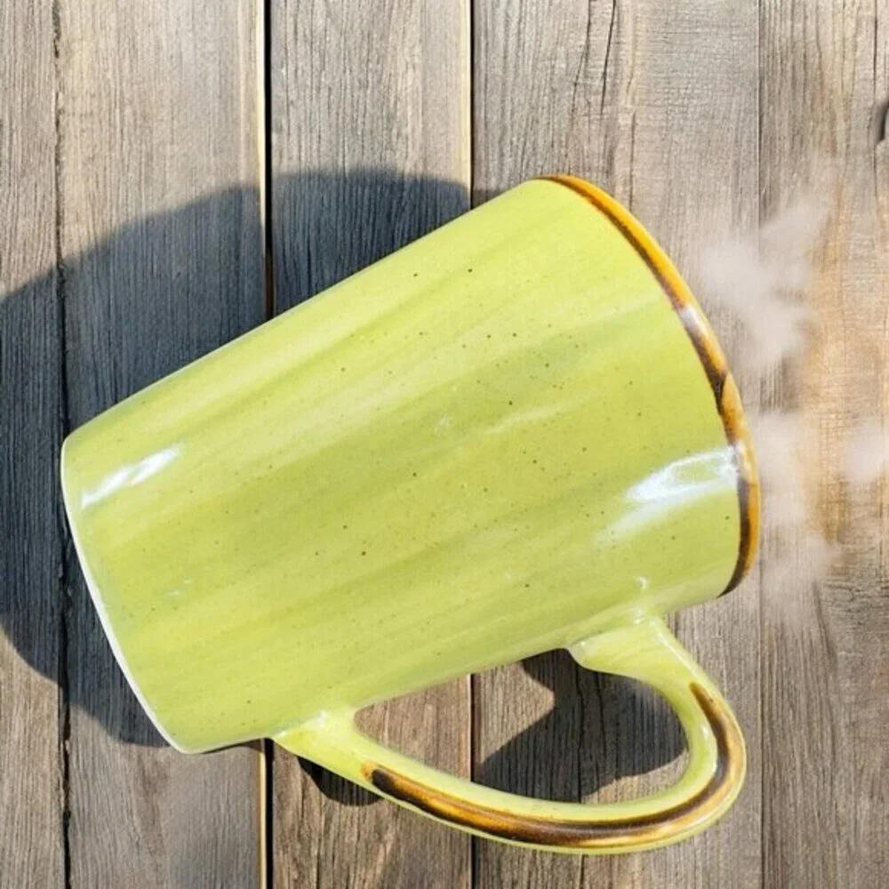 THOMSON POTTERY Mug Cup In The  A mazon Ceramic Speckled Glaze Green Set‎ 2